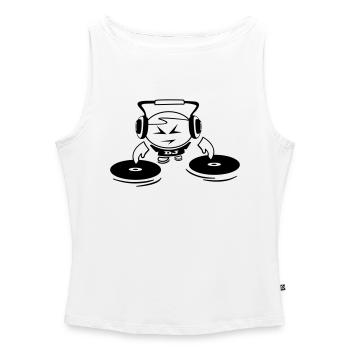 DeeJay - Frauen Organic Tank Top mit U-Boot-Ausschnitt - Weiß - Vorne - Selfina (174cm)