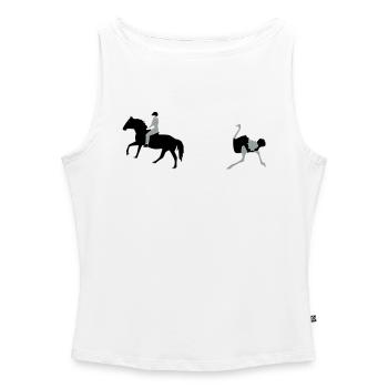 Thomas ziag o - Women’s Organic Boat Neck Tank Top - white - Front - Selfina (174cm)