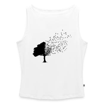 Herbst - Frauen Organic Tank Top mit U-Boot-Ausschnitt - Weiß - Vorne - Selfina (174cm)