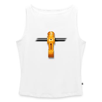 Kickern - Frauen Organic Tank Top mit U-Boot-Ausschnitt - Weiß - Vorne - Selfina (174cm)