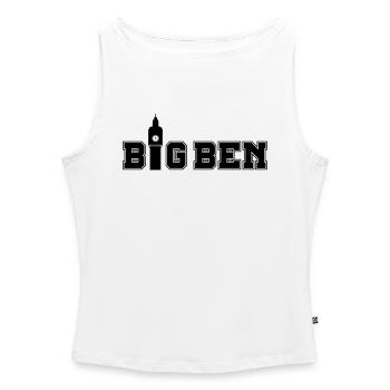big_ben_01 - Women’s Organic Boat Neck Tank Top - white - Front - Selfina (174cm)