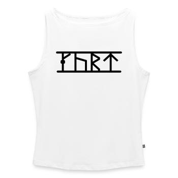 Kurt - Frauen Organic Tank Top mit U-Boot-Ausschnitt - Weiß - Vorne - Selfina (174cm)