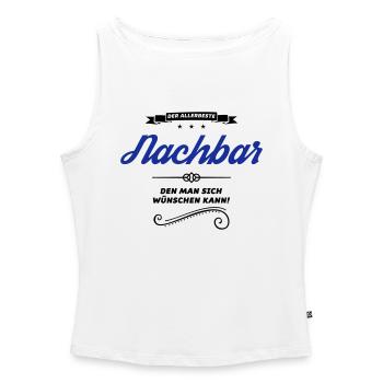 nachbar allerbeste - Frauen Organic Tank Top mit U-Boot-Ausschnitt - Weiß - Vorne - Selfina (174cm)