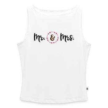 wedding - Women’s Organic Boat Neck Tank Top - white - Front - Selfina (174cm)