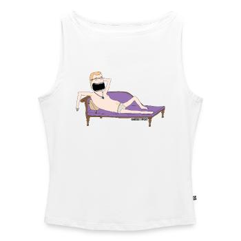 ziehen mich wie titanic - Frauen Organic Tank Top mit U-Boot-Ausschnitt - Weiß - Vorne - Selfina (174cm)