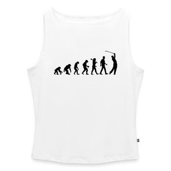 Evolution Of Golf - Frauen Organic Tank Top mit U-Boot-Ausschnitt - Weiß - Vorne - Selfina (174cm)