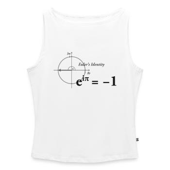 Formule mathématique d'Euler - Débardeur femme à encolure bateau bio - blanc - Devant - Selfina (174cm)