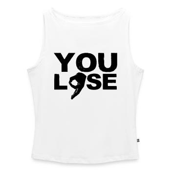 You Lose Reingeschaut Bongo Loch Kreis Spiel prank - Frauen Organic Tank Top mit U-Boot-Ausschnitt - Weiß - Vorne - Selfina (174cm)
