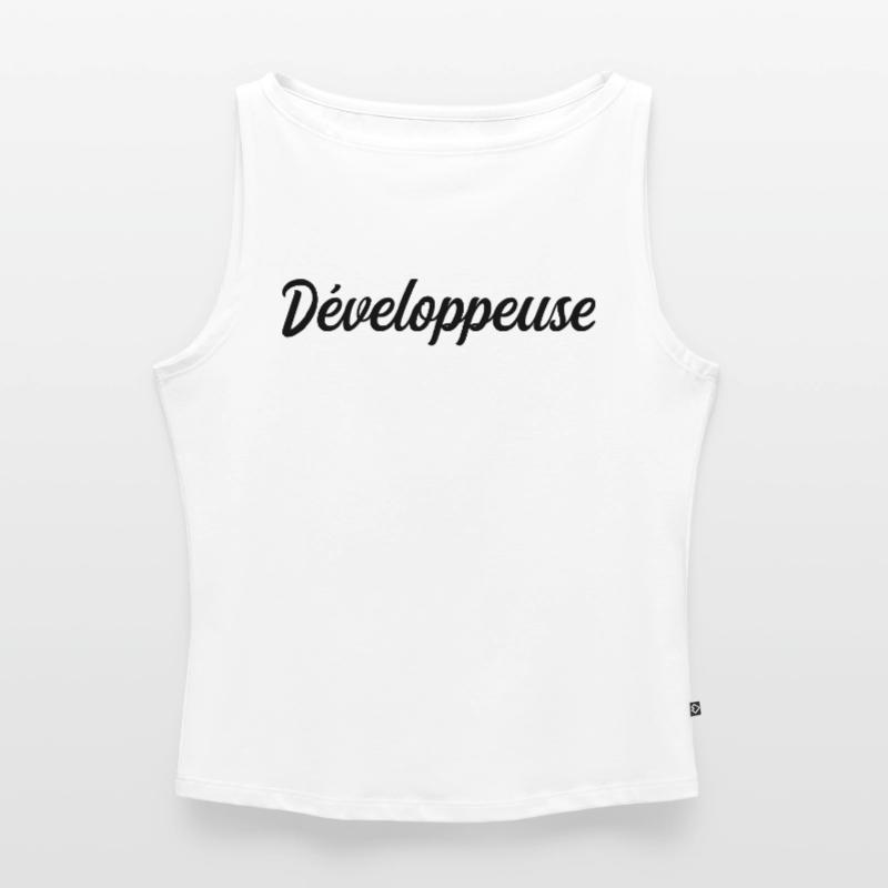 Développeuse Web Code Logiciel Application Tech Débardeur femme à encolure bateau bio