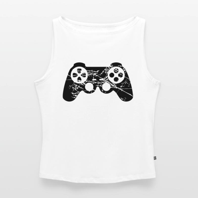 kratzer risse alt design controller cool Frauen Organic Tank Top mit U-Boot-Ausschnitt