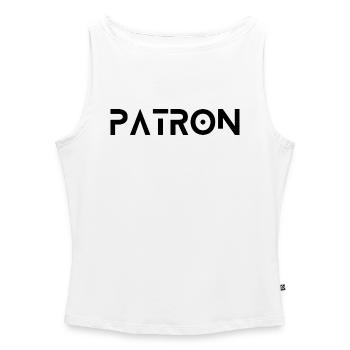 El Patron Lettering – Stylish Saying - Women’s Organic Boat Neck Tank Top - white - Front - Selfina (174cm)
