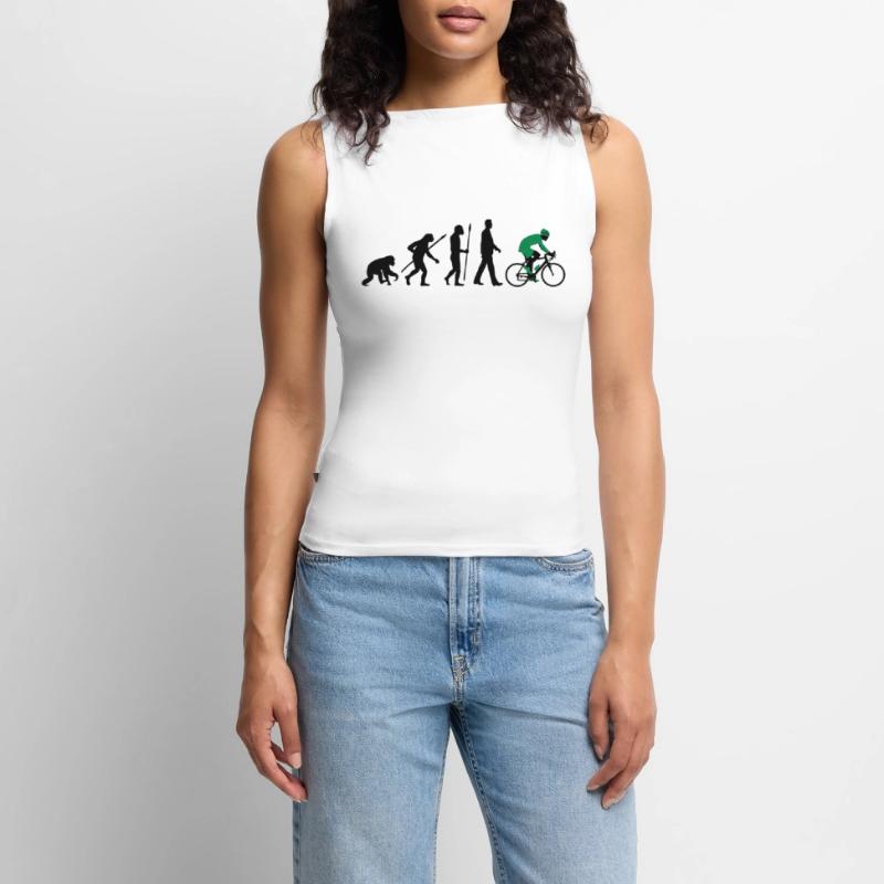 evolution_radfahrer_052012_d_2c Frauen Organic Tank Top mit U-Boot-Ausschnitt