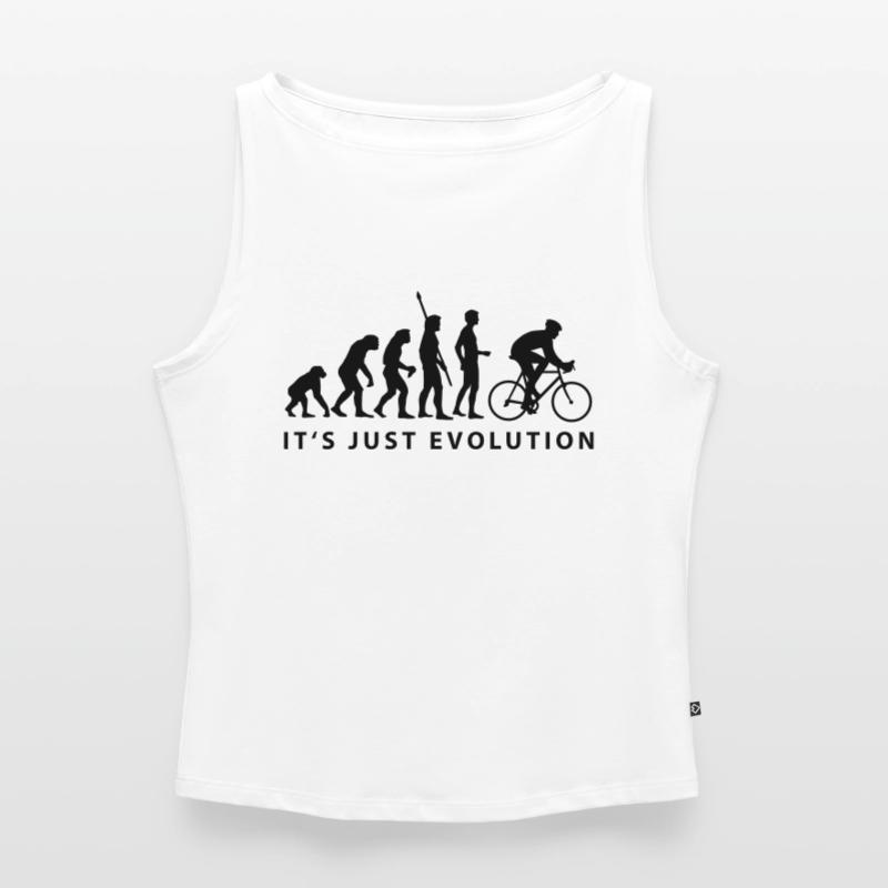 evolution_radfahrer_b Frauen Organic Tank Top mit U-Boot-Ausschnitt