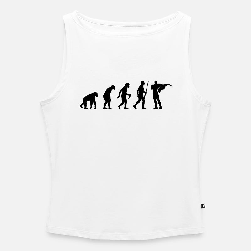 Super Hero Evolution - Frauen Organic Tank Top mit U-Boot-Ausschnitt - Weiß