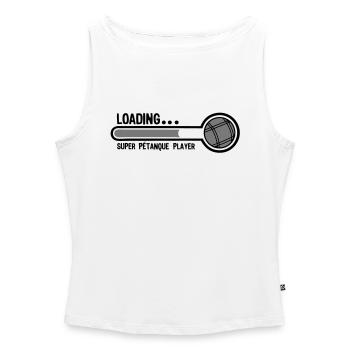 petanque ball loading super player1 - Women’s Organic Boat Neck Tank Top - white - Front - Selfina (174cm)