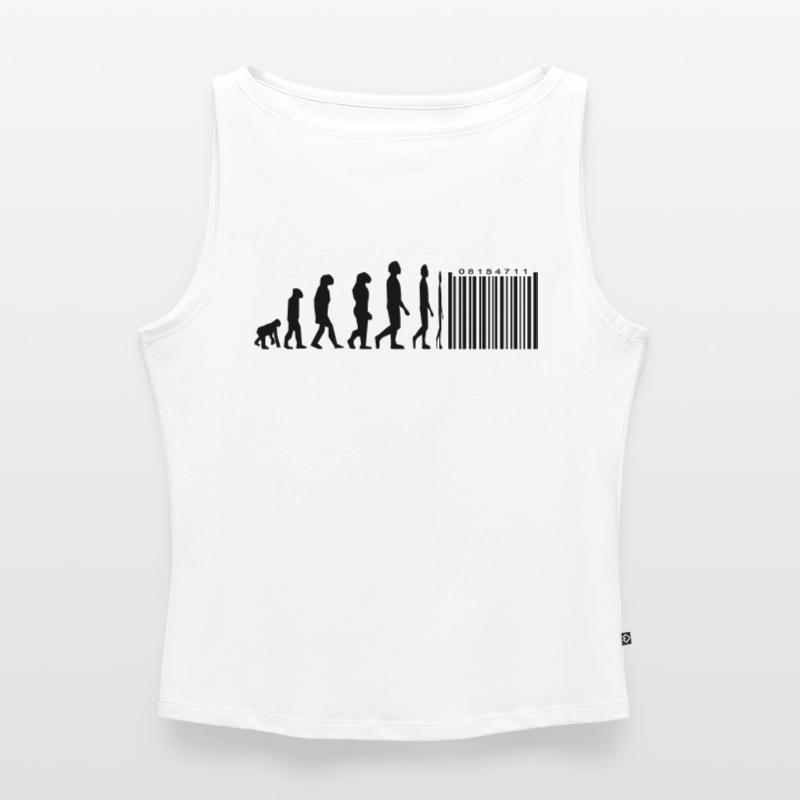 Evolution code à barres Débardeur femme à encolure bateau bio