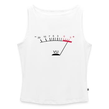 vu meter ii FR - Débardeur femme à encolure bateau bio - blanc - Devant - Selfina (174cm)