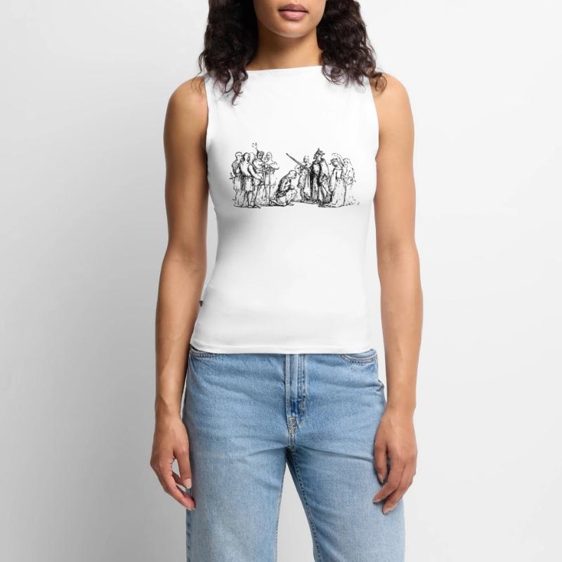 épée épée de chevalier chevalier armor71 Débardeur femme à encolure bateau bio