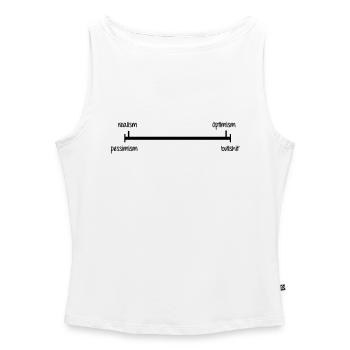 Optimism / Pessimism - Frauen Organic Tank Top mit U-Boot-Ausschnitt - Weiß - Vorne - Selfina (174cm)