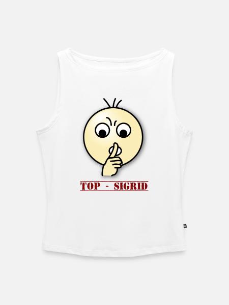 TOP Sigrid - Frauen Organic Tank Top mit U-Boot-Ausschnitt - Weiß