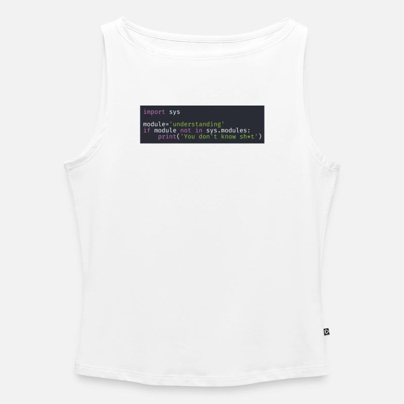 Programmer, Software, Computer Science, Developer - Women’s Organic Boat Neck Tank Top - white