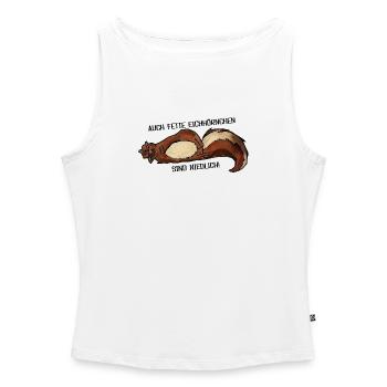 Fette Eichhörnchen - Frauen Organic Tank Top mit U-Boot-Ausschnitt - Weiß - Vorne - Selfina (174cm)