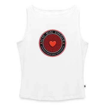 Single - Frauen Organic Tank Top mit U-Boot-Ausschnitt - Weiß - Vorne - Selfina (174cm)