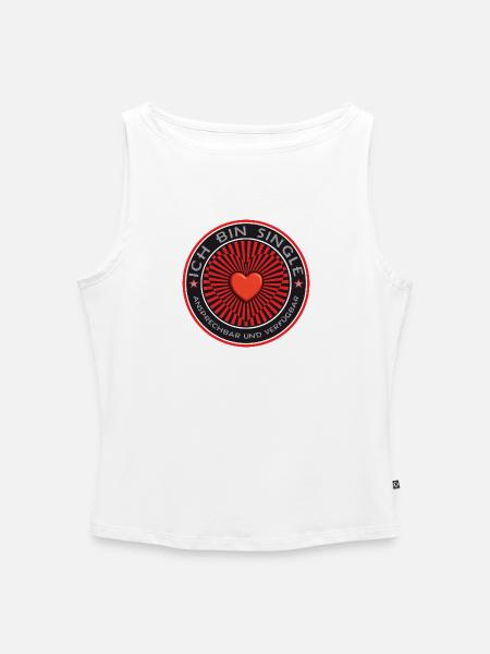 Single - Frauen Organic Tank Top mit U-Boot-Ausschnitt - Weiß