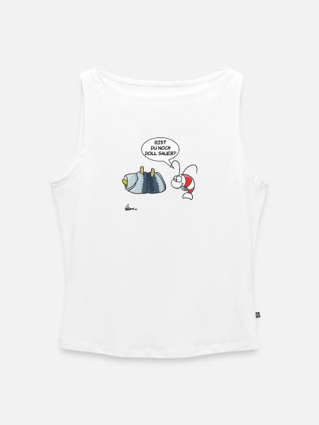 Rollmops - Frauen Organic Tank Top mit U-Boot-Ausschnitt - Weiß