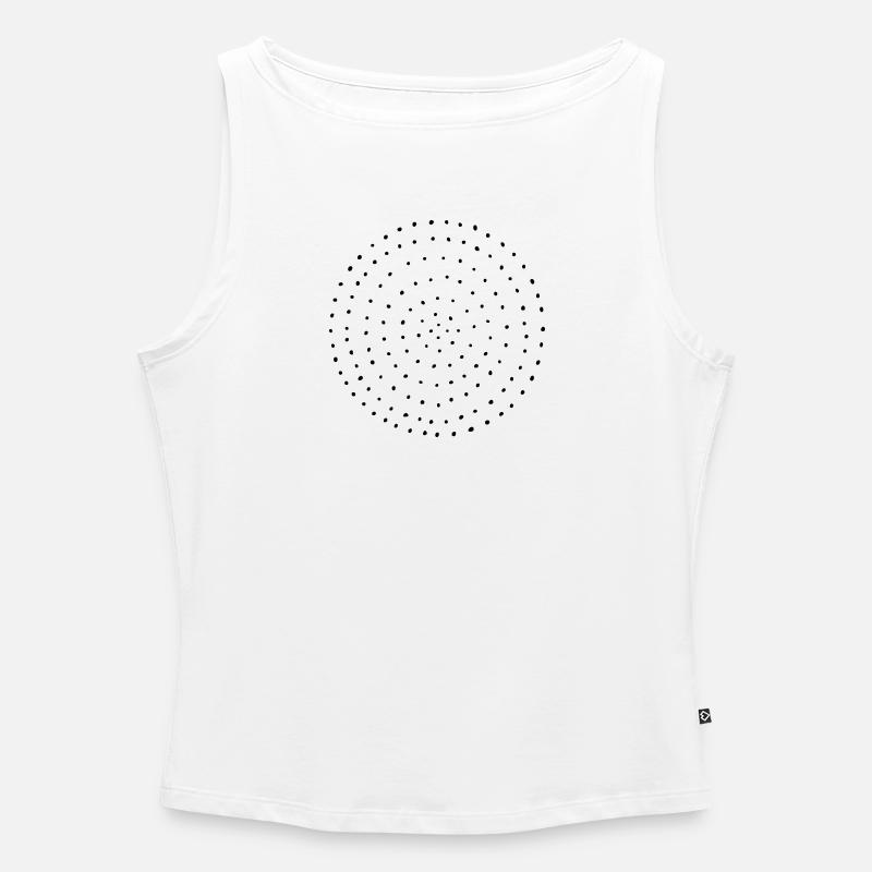 Dotted dots circle dots pattern gift - Women’s Organic Boat Neck Tank Top - white