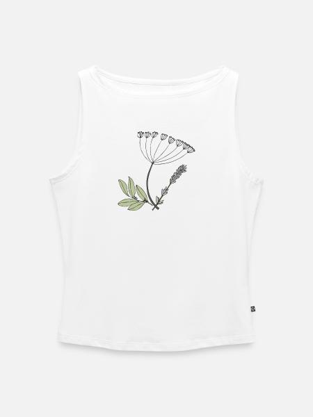 kräuter - Frauen Organic Tank Top mit U-Boot-Ausschnitt - Weiß