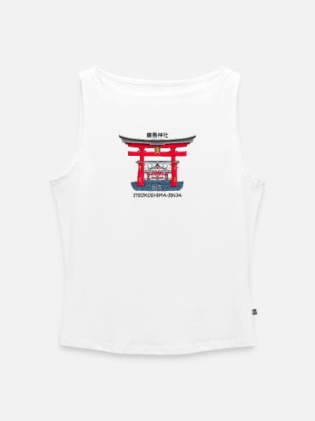 Itsukushima-Schrein, Miyajima, Hiroshima. Japan - Frauen Organic Tank Top mit U-Boot-Ausschnitt - Weiß