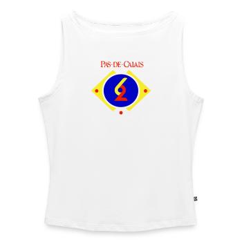 Pas de Calais - Women’s Organic Boat Neck Tank Top - white - Front - Selfina (174cm)