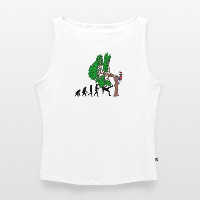 Tree Evolution Bois Bûcheron Forêt de bûcherons Débardeur femme à encolure bateau bio