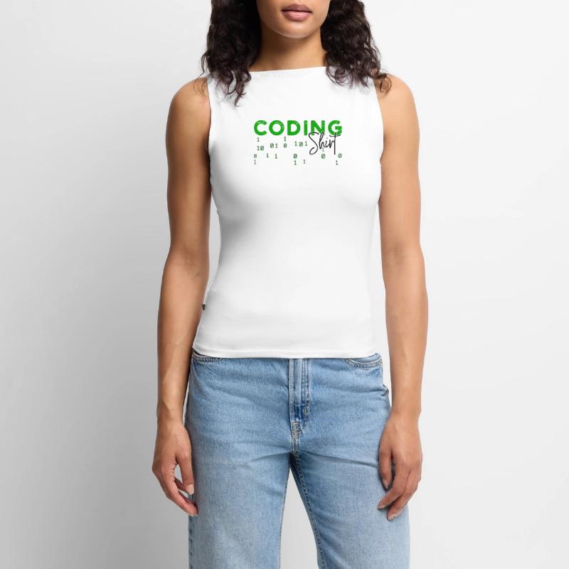 Coden Developer Programmierer Webentwickler Spruch Frauen Organic Tank Top mit U-Boot-Ausschnitt