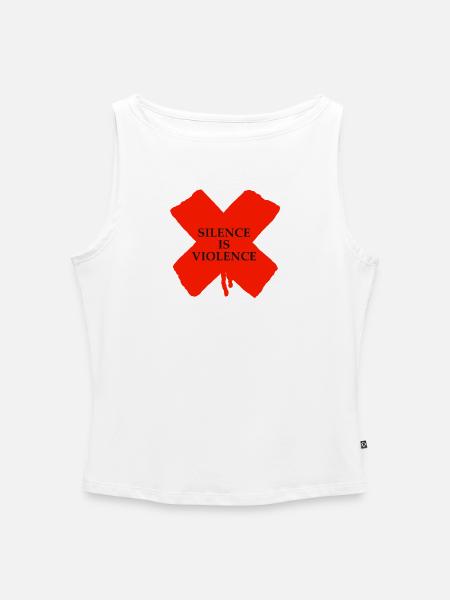 Silence is Violence - Frauen Organic Tank Top mit U-Boot-Ausschnitt - Weiß