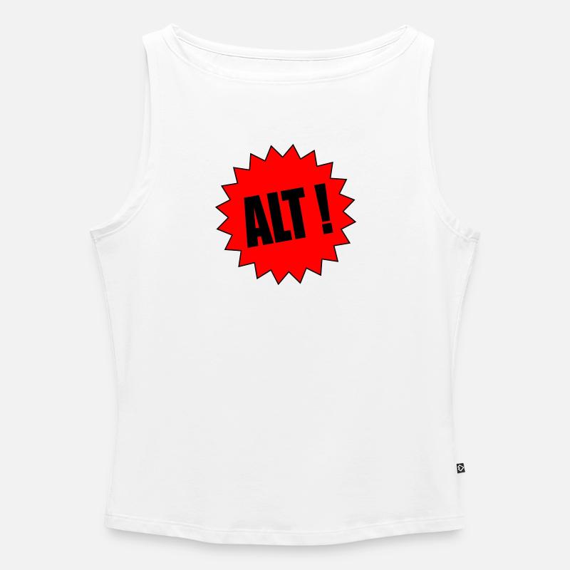 old - Women’s Organic Boat Neck Tank Top - white