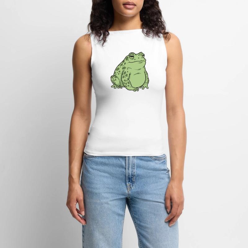 Fat toad Women’s Organic Boat Neck Tank Top