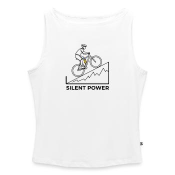 Lightning Uphill Ride - Frauen Organic Tank Top mit U-Boot-Ausschnitt - Weiß - Vorne - Selfina (174cm)