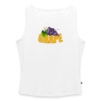 GRAPE - Women’s Organic Boat Neck Tank Top - white - Front - Selfina (174cm)