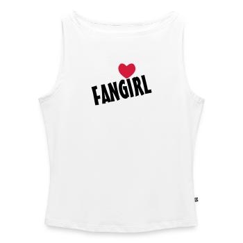 Fangirl Geschenk - Frauen Organic Tank Top mit U-Boot-Ausschnitt - Weiß - Vorne - Selfina (174cm)