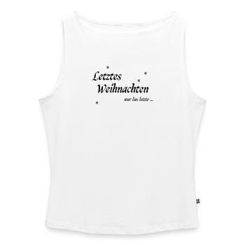 Last Christmas - Women’s Organic Boat Neck Tank Top - white - Front - Selfina (174cm)