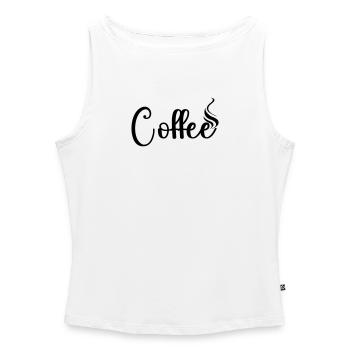 Coffee - Frauen Organic Tank Top mit U-Boot-Ausschnitt - Weiß - Vorne - Selfina (174cm)