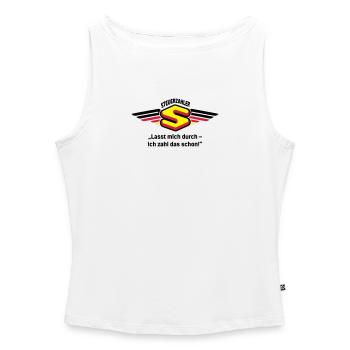 Steuerzahler - Lasst mich durch ... - Frauen Organic Tank Top mit U-Boot-Ausschnitt - Weiß - Vorne - Selfina (174cm)