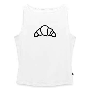 crescent - Women’s Organic Boat Neck Tank Top - white - Front - Selfina (174cm)
