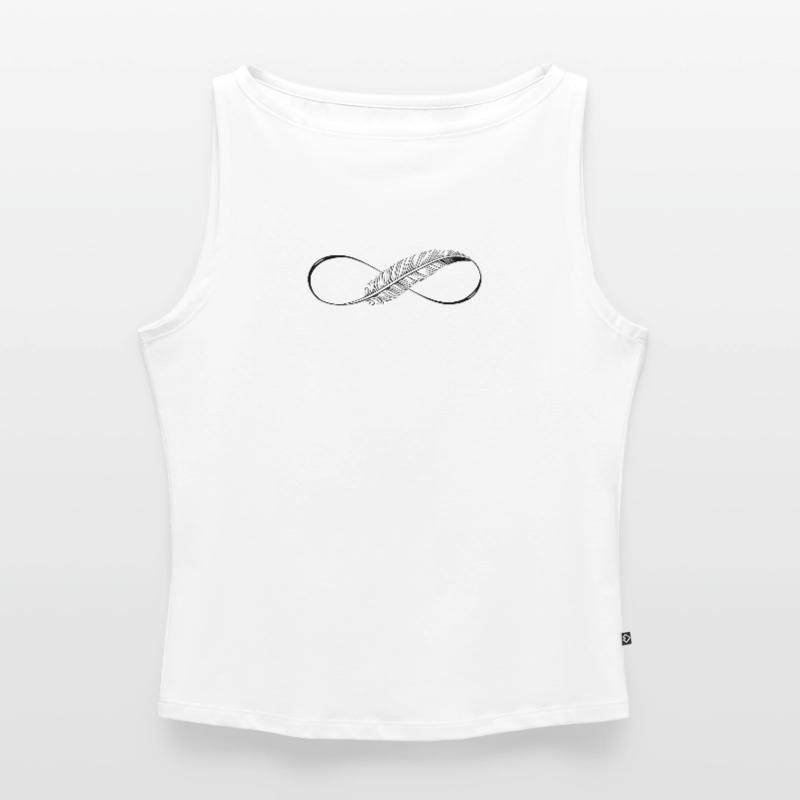 Lignes mignonnes Infinity Spring Débardeur femme à encolure bateau bio