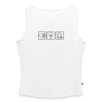 Sound Light Rigging Logo - Frauen Organic Tank Top mit U-Boot-Ausschnitt - Weiß - Vorne - Selfina (174cm)