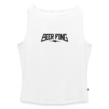 Beer Pong Lightning - Frauen Organic Tank Top mit U-Boot-Ausschnitt - Weiß - Vorne - Selfina (174cm)