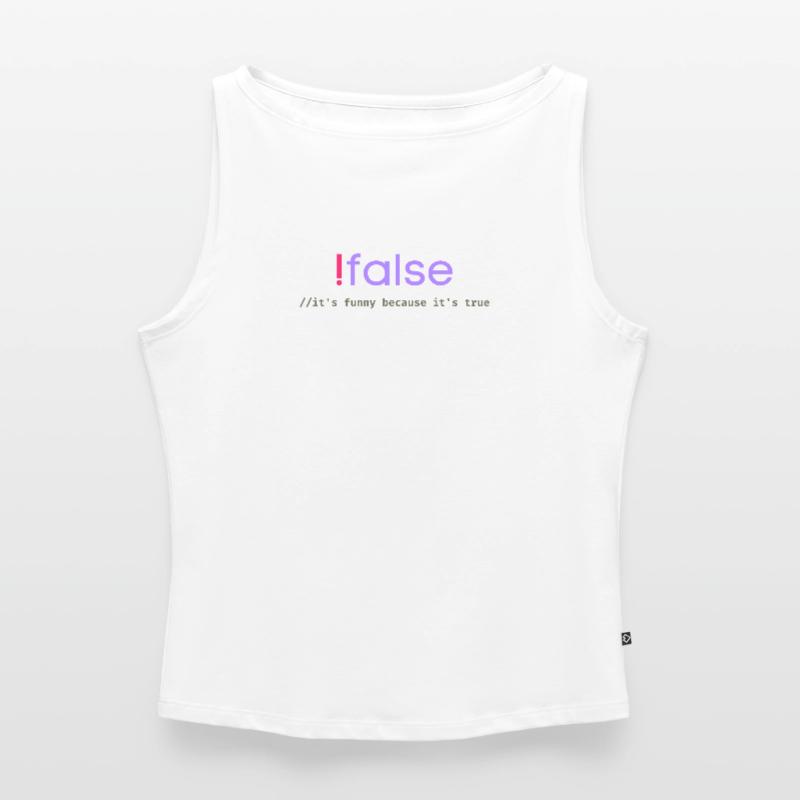 Ifalse Funny Coder Programming Pun Women’s Organic Boat Neck Tank Top