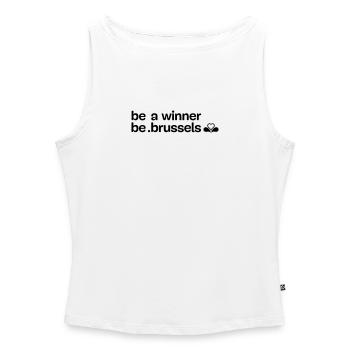 VolleyballBrüssel – Region Brüssel - Frauen Organic Tank Top mit U-Boot-Ausschnitt - Weiß - Vorne - Selfina (174cm)